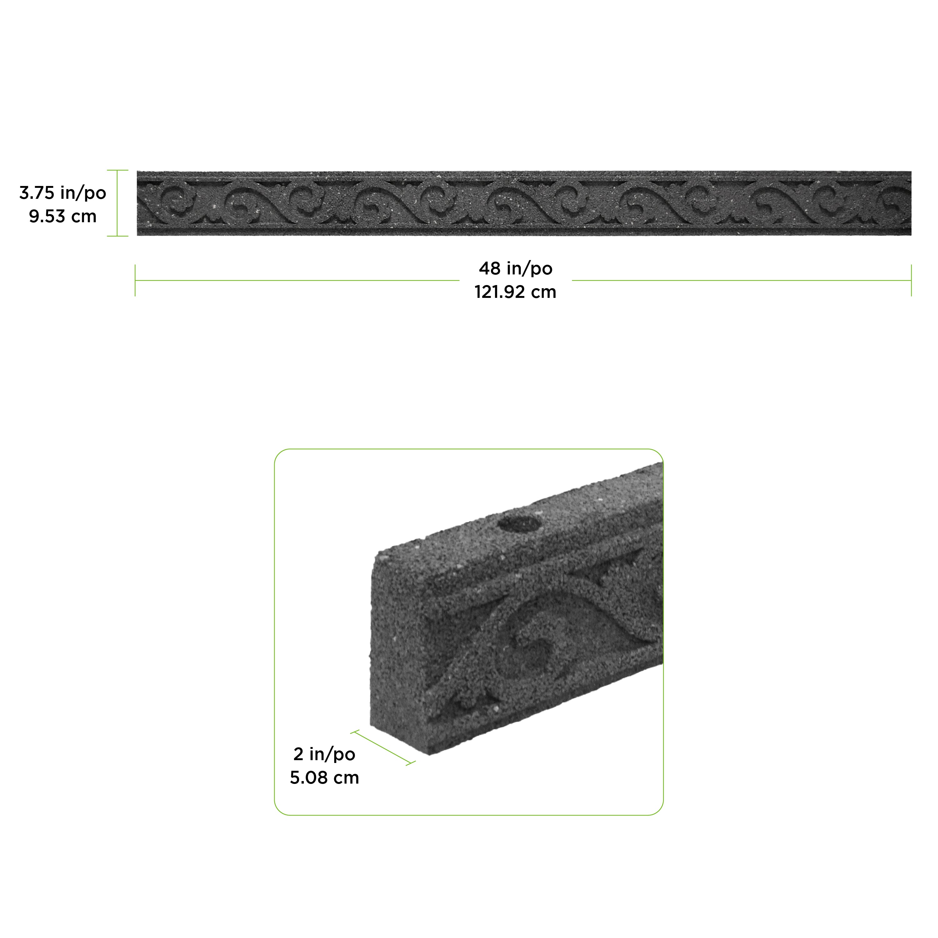 3.5" x 48" Scroll Garden Border (2pk)