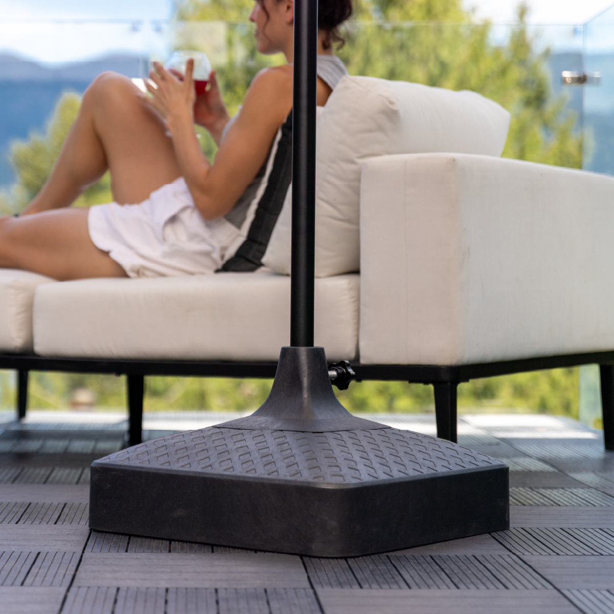 20" Square Lattice Umbrella Base