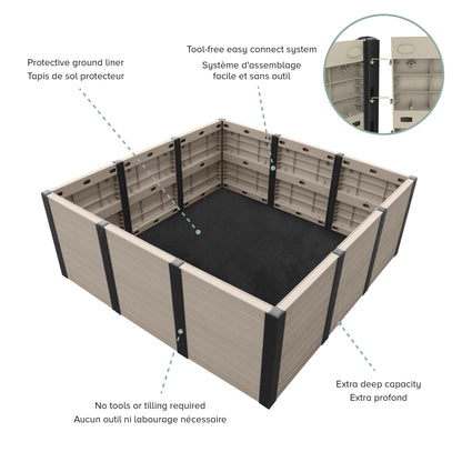 Flora 48"x48" Raised Garden Bed